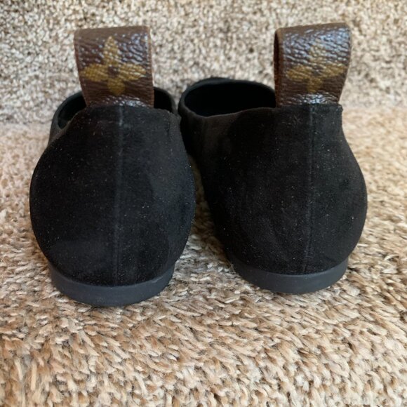 Louis Vuitton Uniform Women's Black Suede Ballerina Flats - Picture 7 of 16